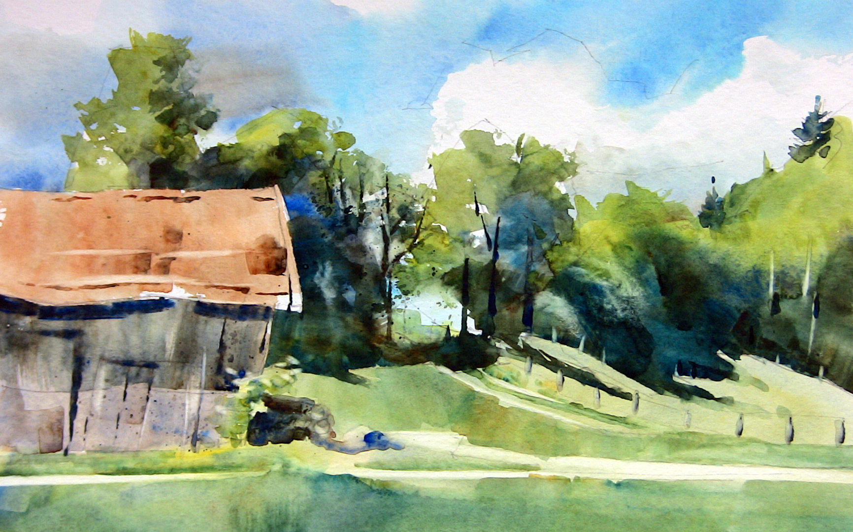 Aquarell unterwegs Kunstakademie Allgäu in Betzigau Bild 5