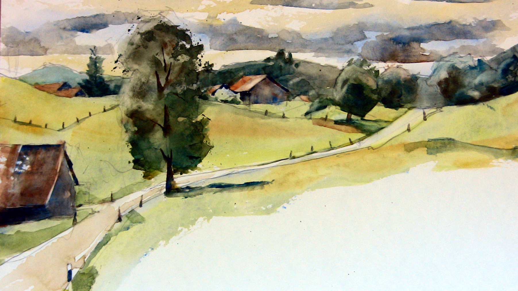 Aquarell unterwegs Kunstakademie Allgäu in Betzigau Bild 4